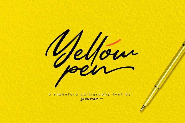 Yellow Pen Font